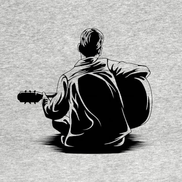 Guitar play the music professional art by Tshirtstory